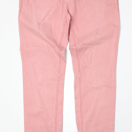 Cecil Womens Pink Cotton Skinny Jeans Size 28 in Regular Button