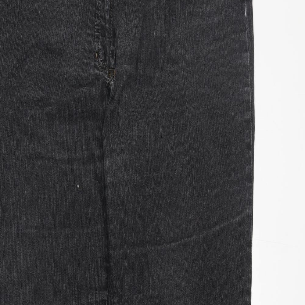 Gerry Weber Womens Grey Cotton Straight Jeans Size 34 in Regular Zip