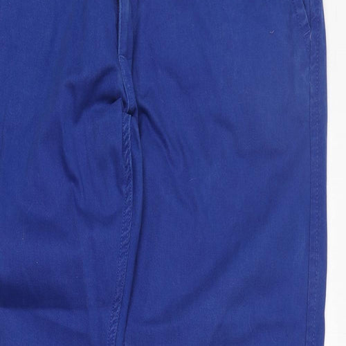 Asquith & Fox Mens Blue Cotton Straight Jeans Size 36 in Regular Zip