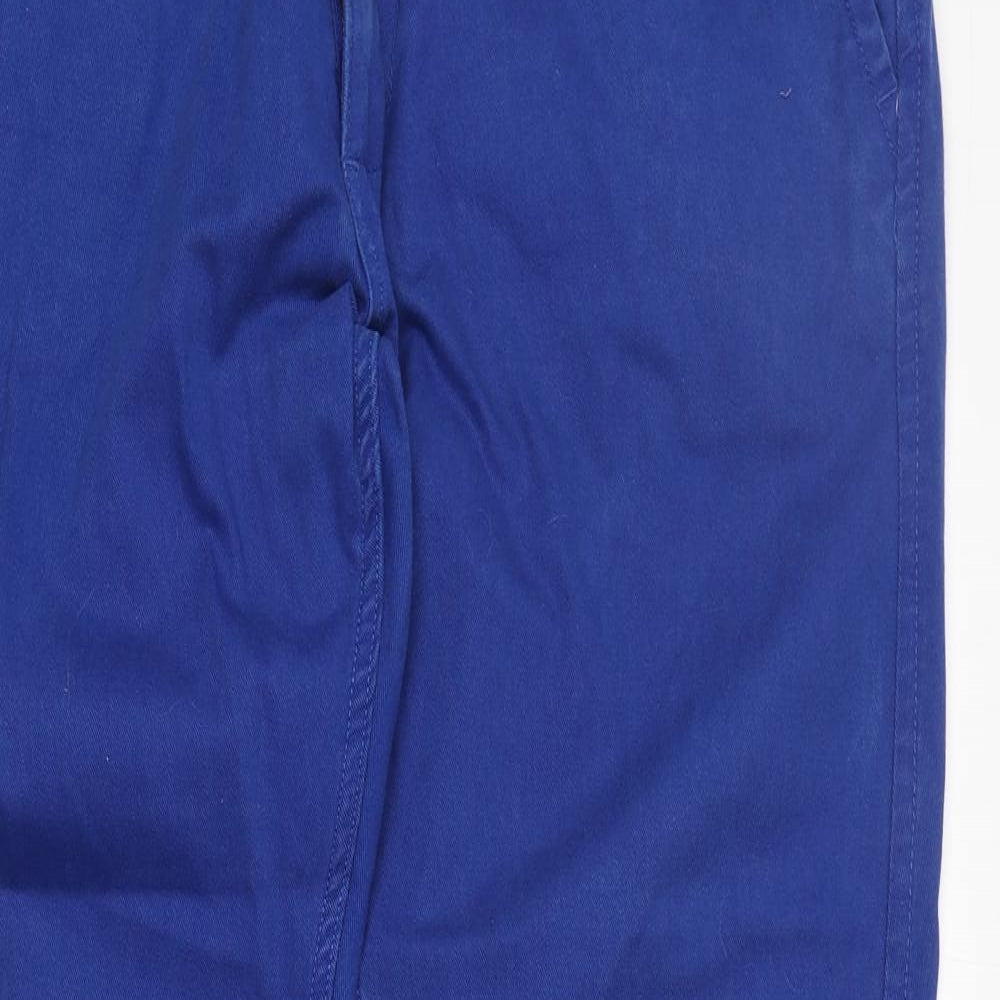 Asquith & Fox Mens Blue Cotton Straight Jeans Size 36 in Regular Zip