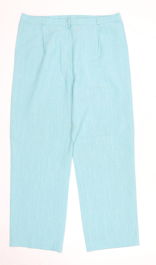 Autonomy Womens Blue Polyester Trousers Size 12 Regular