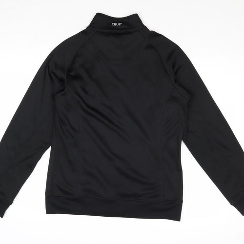 Aiuir Mens Black Polyester Full Zip Sweatshirt Size M Zip - Logo