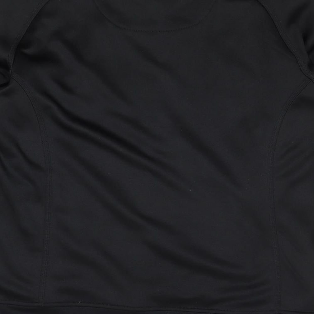 Aiuir Mens Black Polyester Full Zip Sweatshirt Size M Zip - Logo
