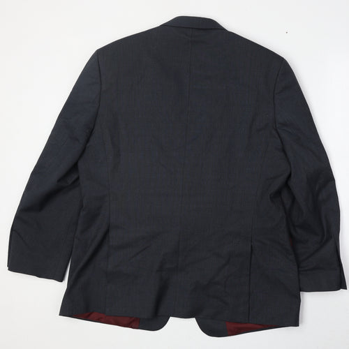 BHS Mens Blue Polyester Jacket Suit Jacket Size 42 Regular