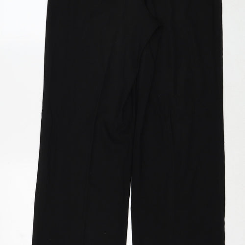 NEXT Womens Black Polyester Trousers Size 10 Regular Zip