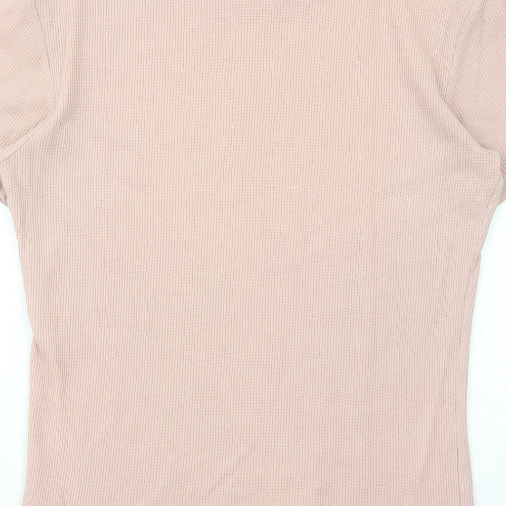 ASOS Womens Pink Cotton Basic T-Shirt Size M Crew Neck