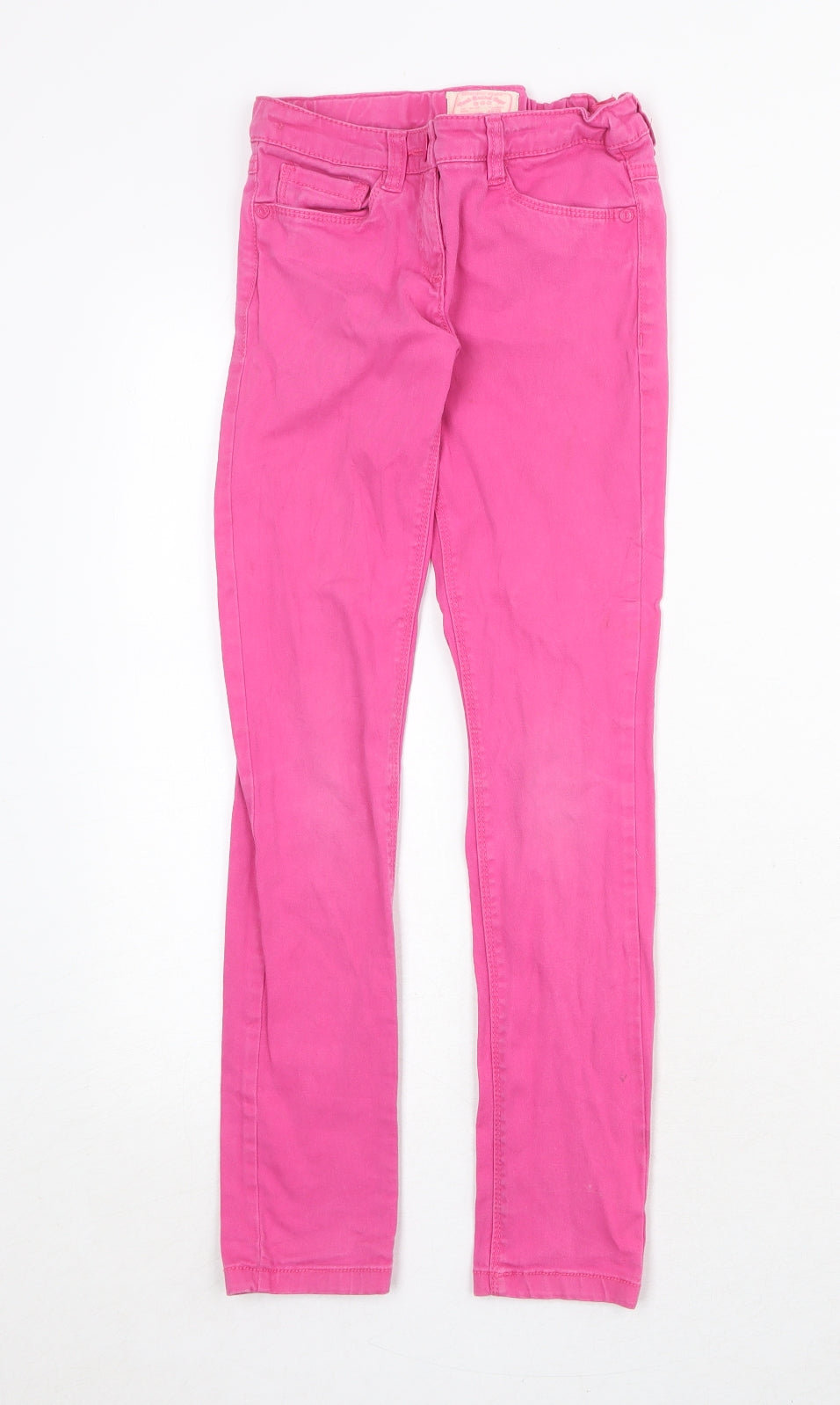 NEXT Girls Pink Cotton Skinny Jeans Size 10 Years Regular Zip