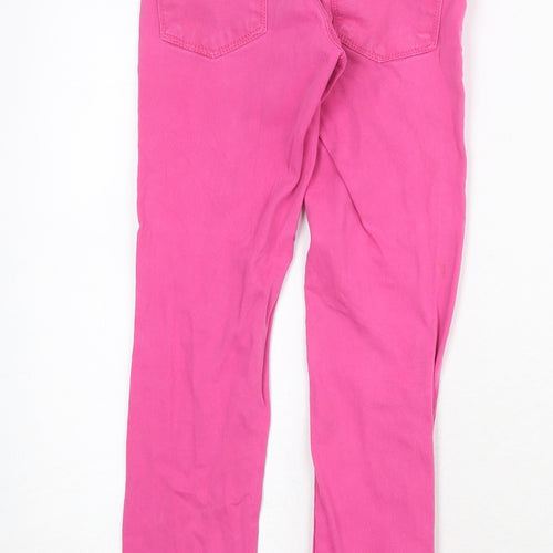 NEXT Girls Pink Cotton Skinny Jeans Size 10 Years Regular Zip