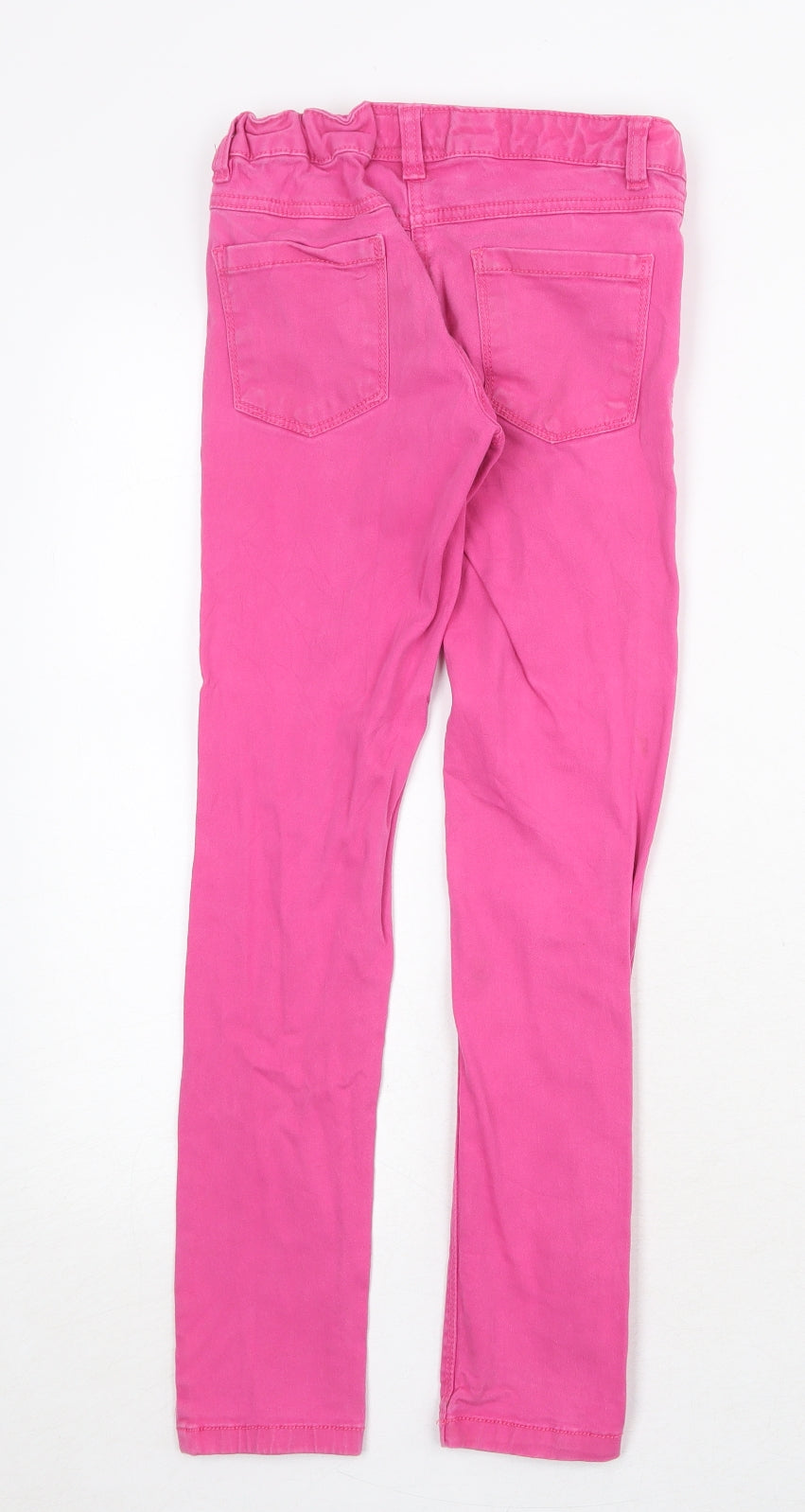 NEXT Girls Pink Cotton Skinny Jeans Size 10 Years Regular Zip