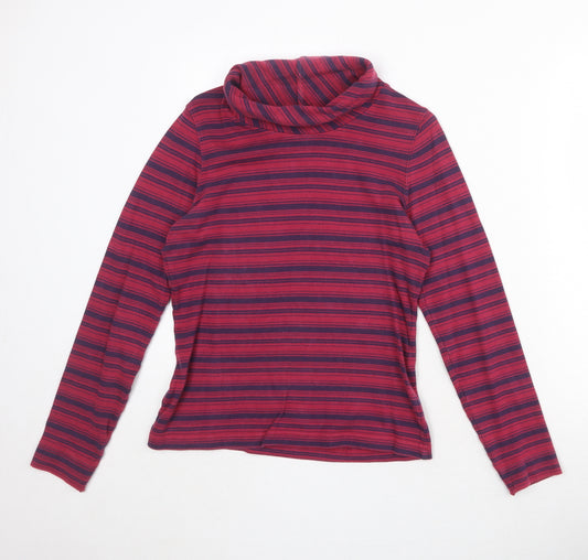Hawkshead Womens Pink Striped Cotton Pullover Sweatshirt Size 12 Pullover