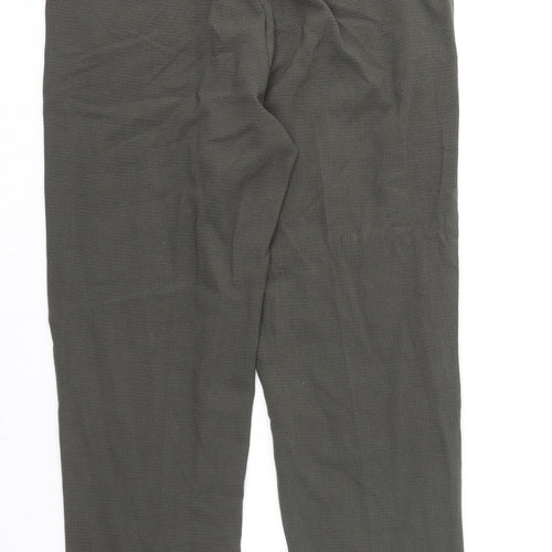 H&M Womens Green Polyester Chino Trousers Size 8 Regular