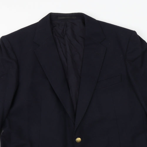St Michaels Mens Blue Wool Jacket Suit Jacket Size 44 Regular