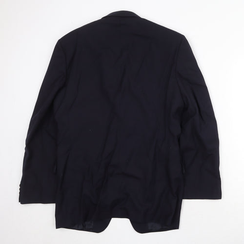 Magee Mens Blue Wool Jacket Blazer Size 38 Regular