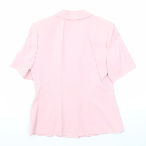 Alexon Womens Pink Acetate Jacket Suit Jacket Size 10 Button