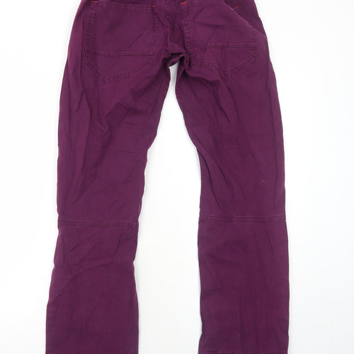RAB Womens Purple Cotton Trousers Size 10 Regular Zip - Outdoors