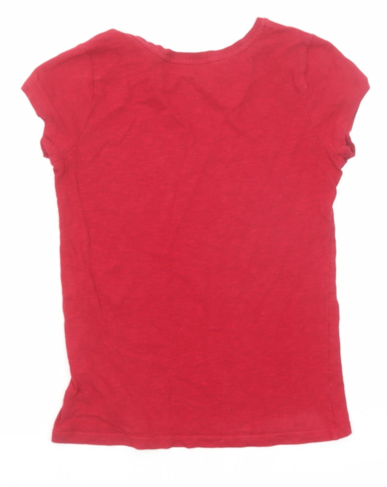 Canadiana Womens Red Cotton Basic T-Shirt Size 10 Crew Neck - Canada