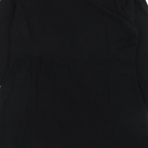 Marks and Spencer Womens Black Polyamide T-Shirt Dress Size 22 Crew Neck Pullover