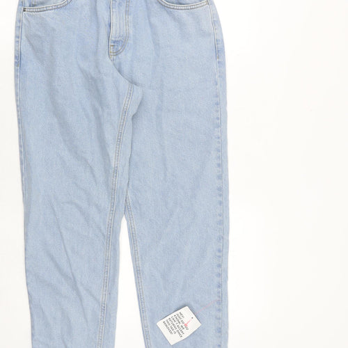 ASOS Womens Blue Cotton Straight Jeans Size 32 in Regular Zip