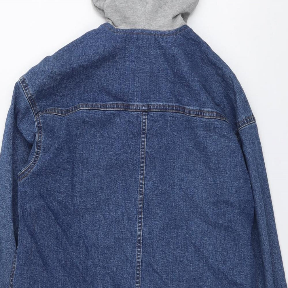 H&M Womens Blue Jacket Size 6 Snap