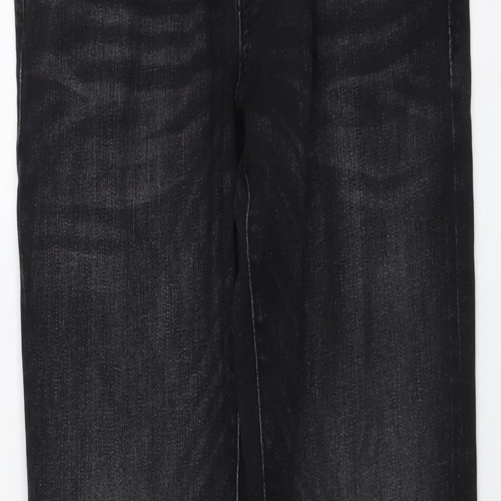 JACK & JONES Mens Black Cotton Skinny Jeans Size 32 in L32 in Regular Button