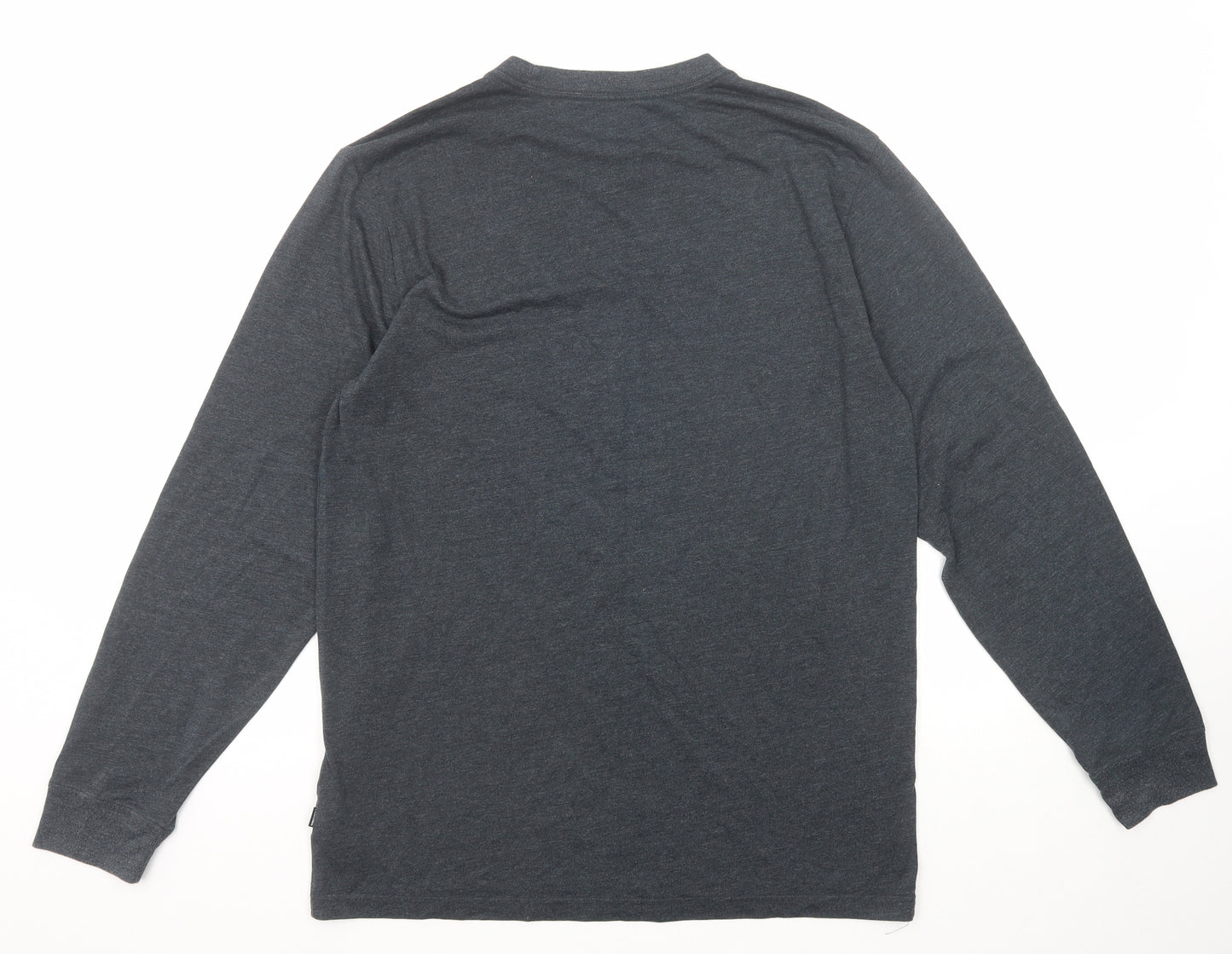 Converse Mens Grey Cotton T-Shirt Size XL Round Neck Push Lock