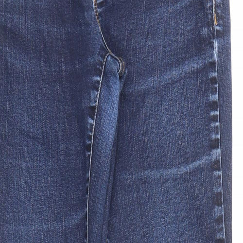 Benetton Jeans Womens Blue Cotton Straight Jeans Size 28 in Regular Zip