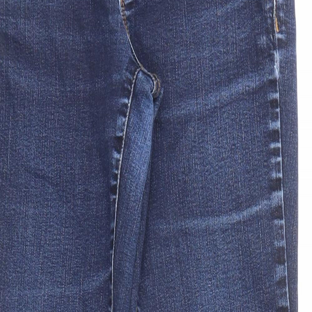 Benetton Jeans Womens Blue Cotton Straight Jeans Size 28 in Regular Zip