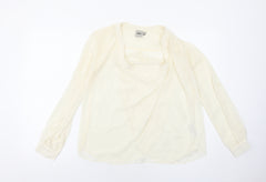 ASOS Womens Ivory Polyester Basic Blouse Size 6 Round Neck