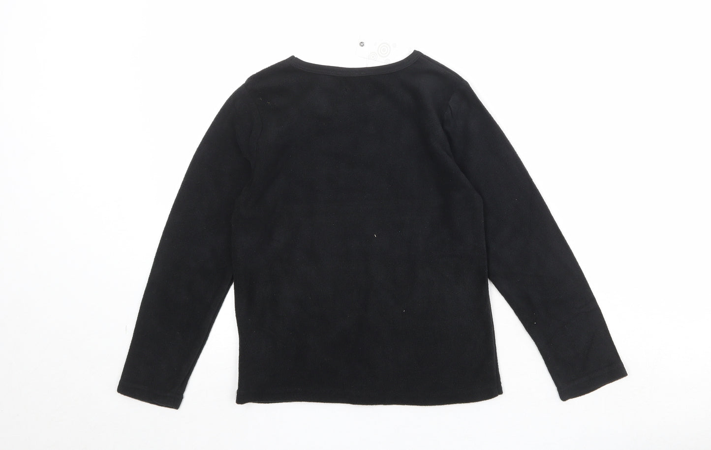 Jeff Banks Boys Black Polyester Basic T-Shirt Size 8-9 Years Round Neck Pullover - Gamer