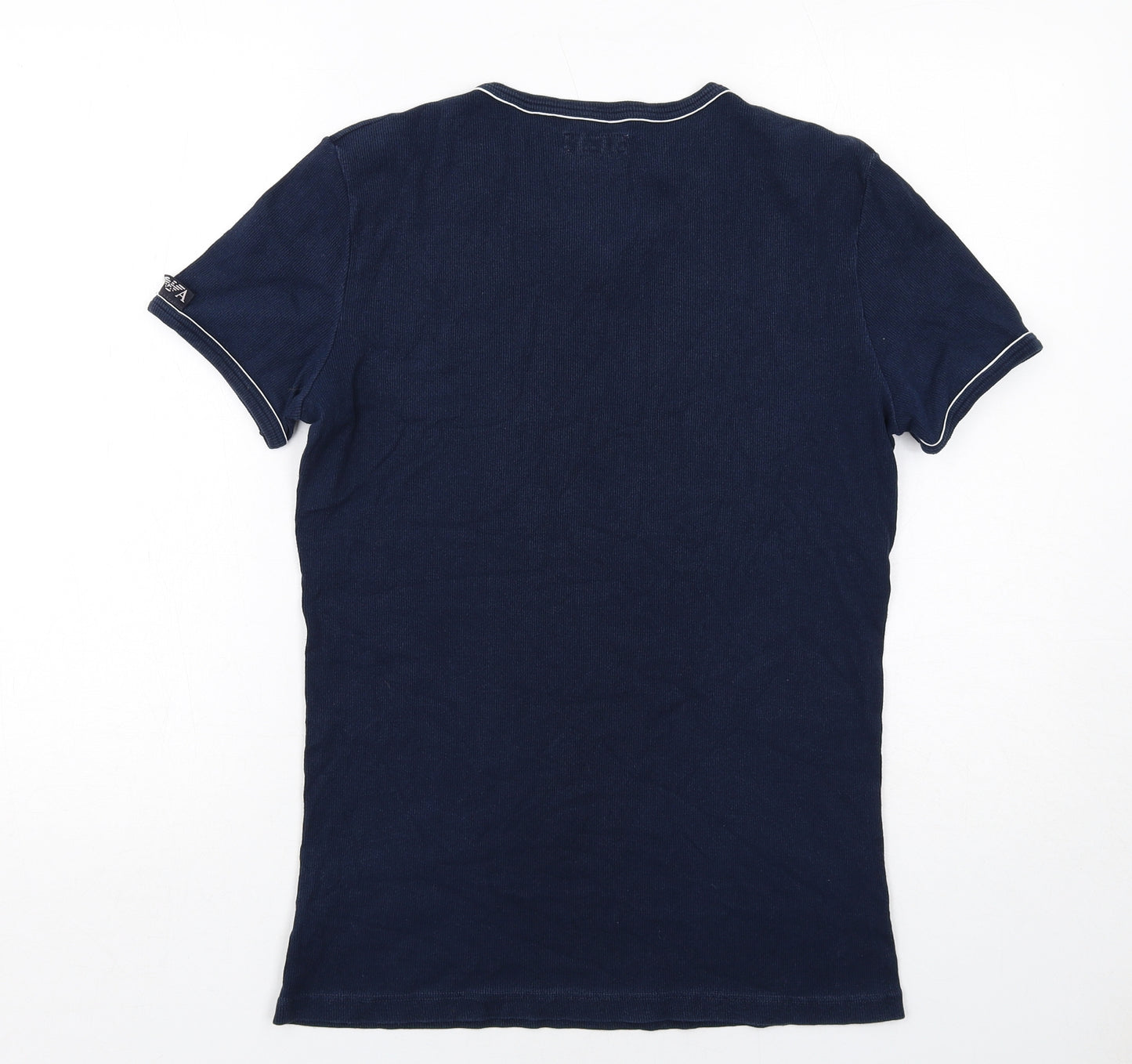 Emporio Armani Mens Blue Cotton T-Shirt Size M V-Neck