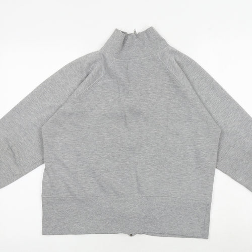 Bonmarché Womens Grey Cotton Full Zip Sweatshirt Size M Zip