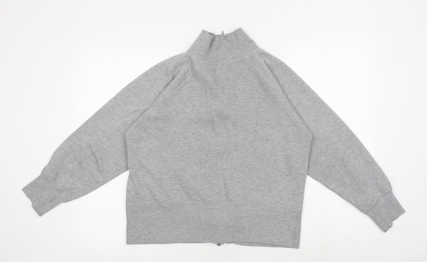 Bonmarché Womens Grey Cotton Full Zip Sweatshirt Size M Zip