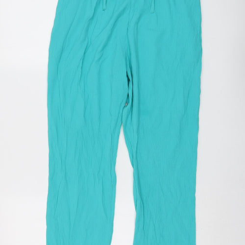 Damart Womens Green Viscose Jogger Trousers Size 14 L25 in Regular Drawstring
