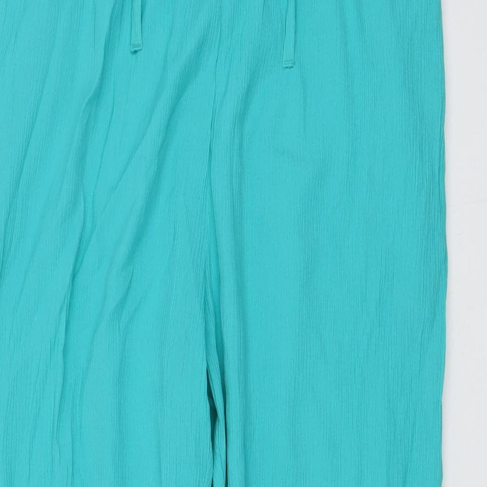 Damart Womens Green Viscose Jogger Trousers Size 14 L25 in Regular Drawstring