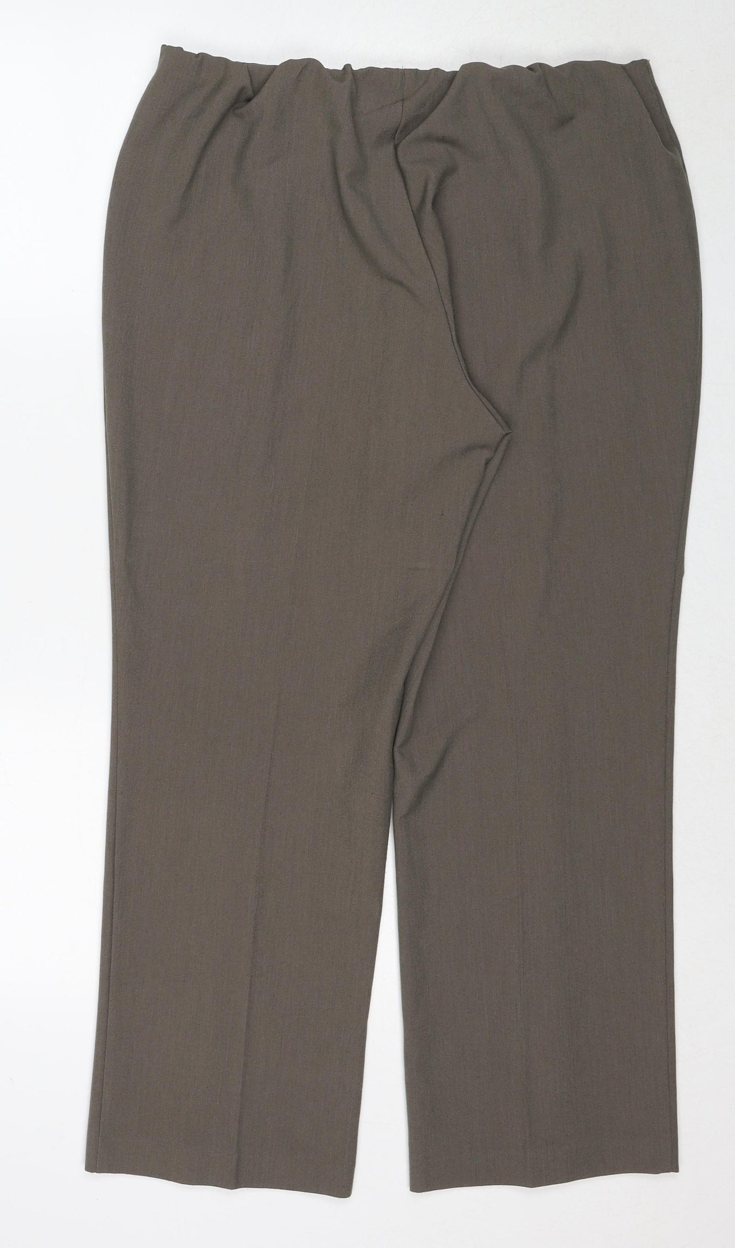 Bonmarché Womens Beige Polyester Trousers Size 16 Regular