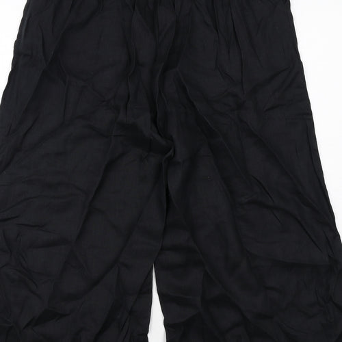eb&ive Womens Black Linen Trousers Size L Regular