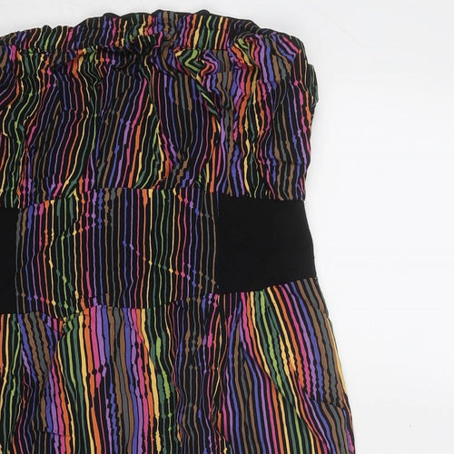 NEXT Womens Multicoloured Viscose Mini Size L Square Neck Pullover - Strapless