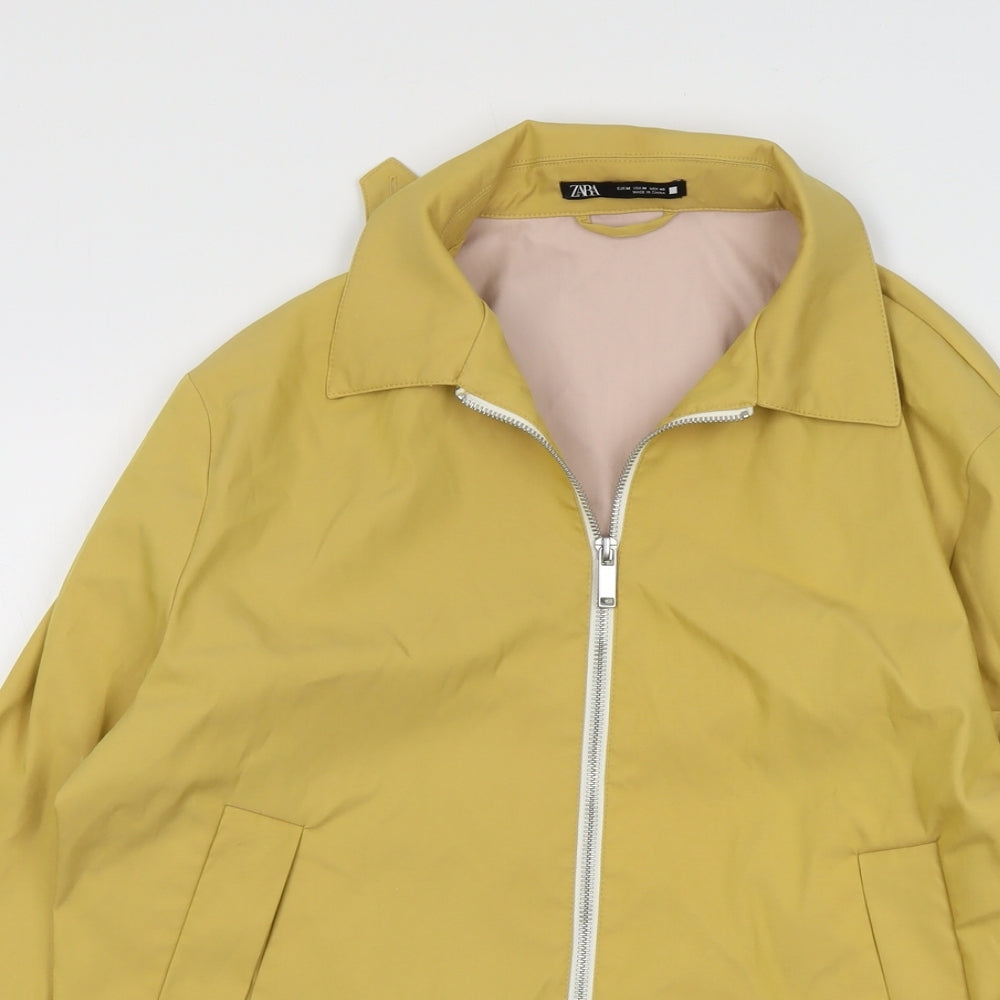 Zara Mens Yellow Jacket Size M Zip