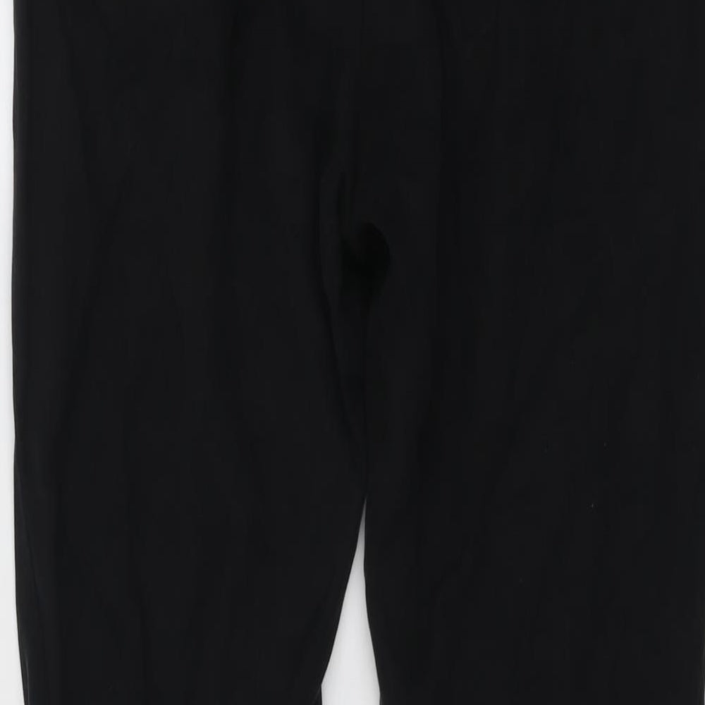 Topshop Womens Black Lyocell Capri Trousers Size 10 L25 in Regular Zip