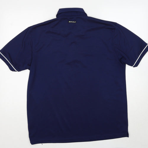 Stuburt Mens Blue Polyester Polo Size L Collared Pullover