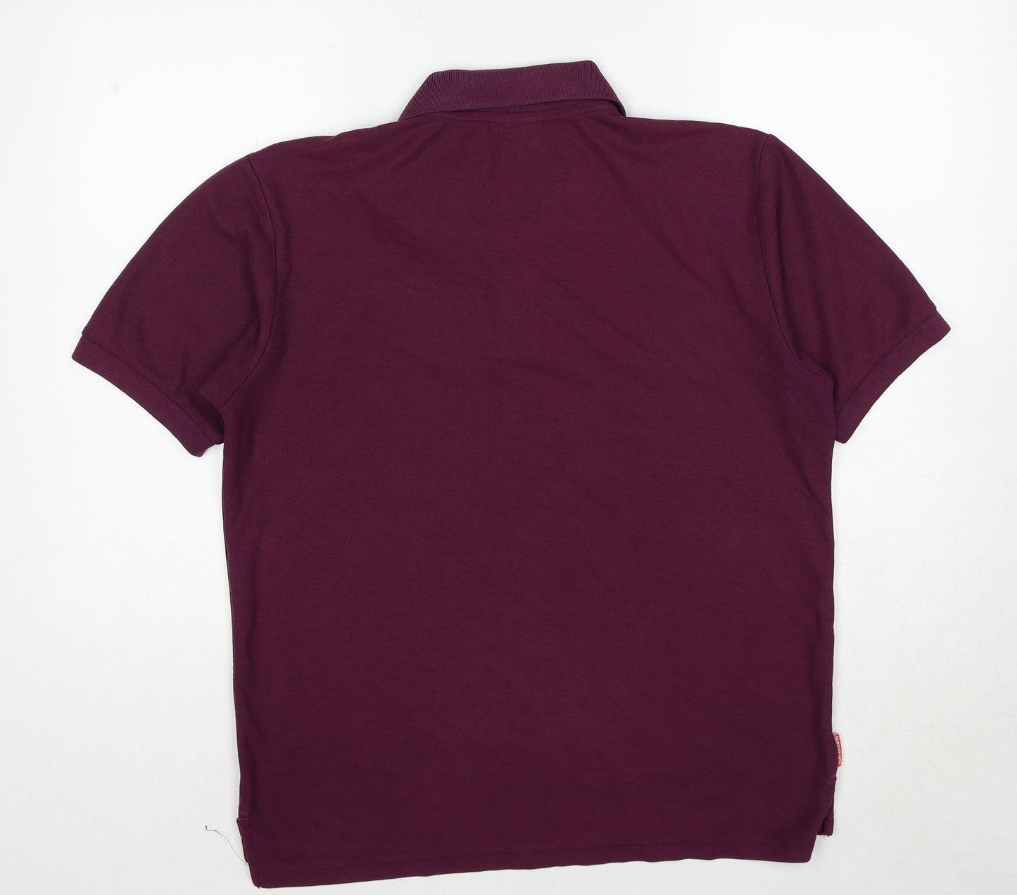 Slazenger Mens Purple Cotton Polo Size L Collared Pullover
