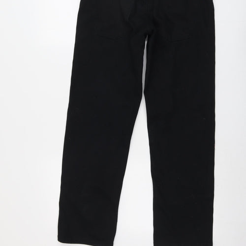 Acw85 Mens Black Cotton Straight Jeans Size 30 in L29 in Regular Button