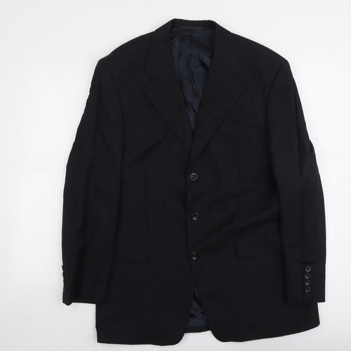 Austin Reed Mens Black Wool Jacket Suit Jacket Size 44 Regular