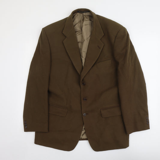 Marks and Spencer Mens Brown Wool Jacket Suit Jacket Size 42 Regular