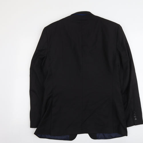 French Connection Mens Black Polyester Jacket Suit Jacket Size 42 Regular
