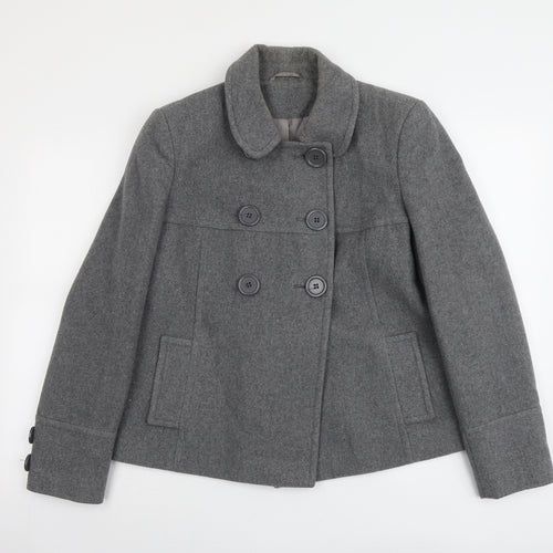 Dorothy Perkins Womens Grey Jacket Size 14 Button