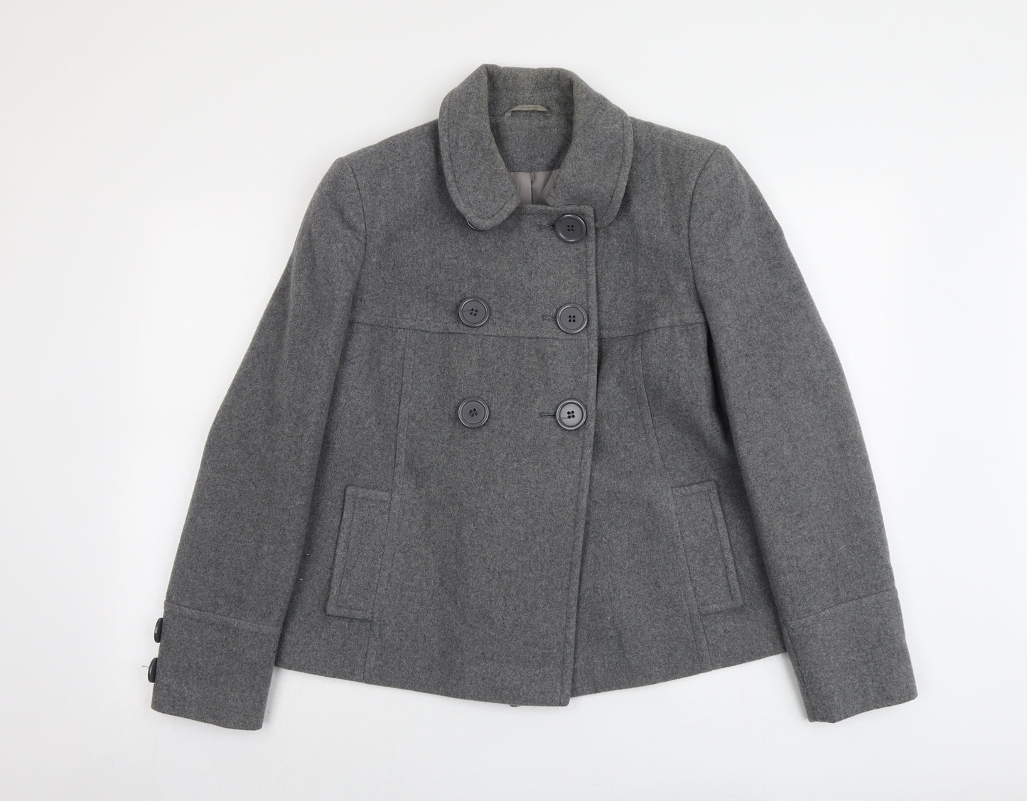 Dorothy Perkins Womens Grey Jacket Size 14 Button