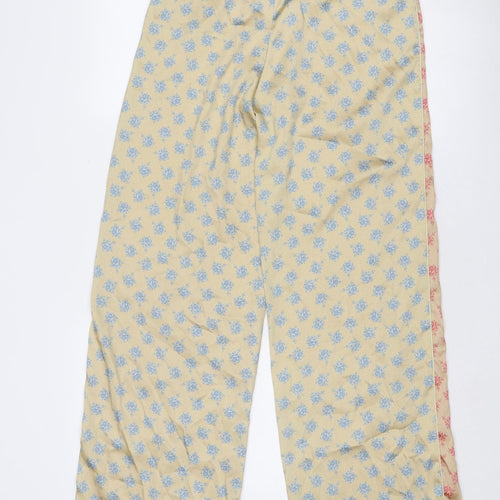 Zara Womens Multicoloured Floral Polyester Trousers Size S Regular Zip