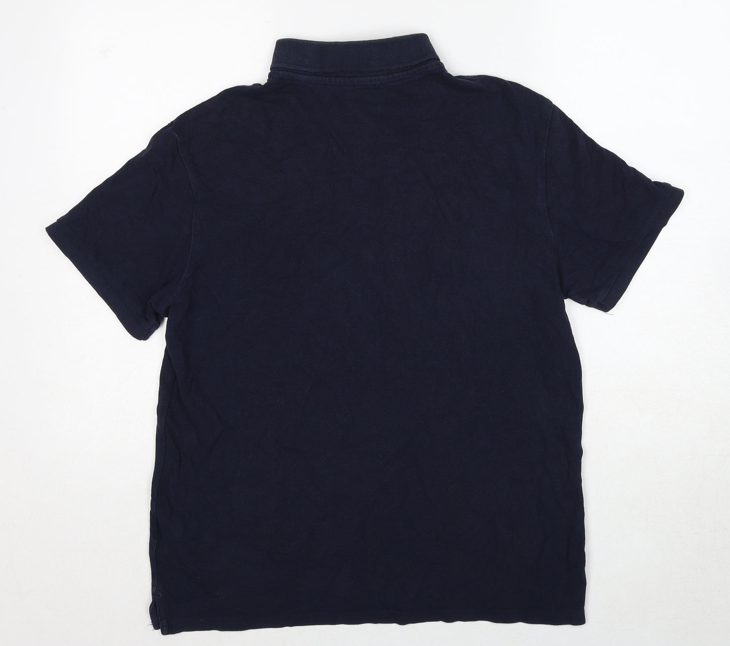 C&A Mens Blue Cotton Polo Size M Collared Pullover