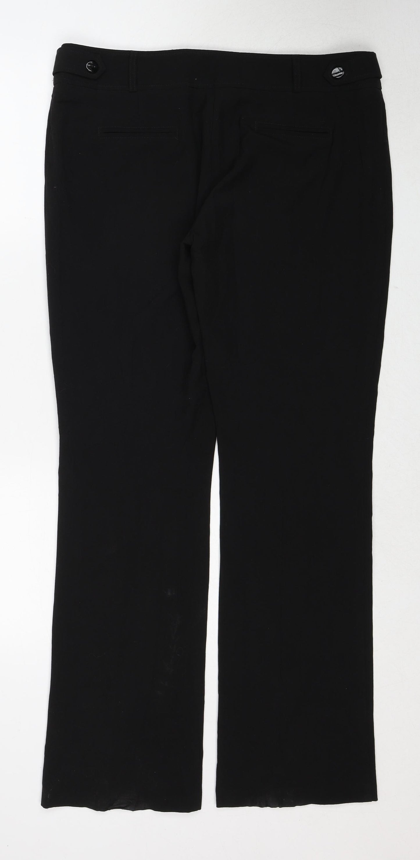 Red Herring Womens Black Polyester Dress Pants Trousers Size 14 Regular